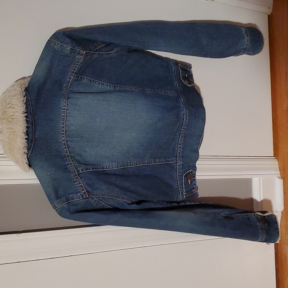 Aeropostale Denim Jean Fur Jacket - Picture 4 of 4